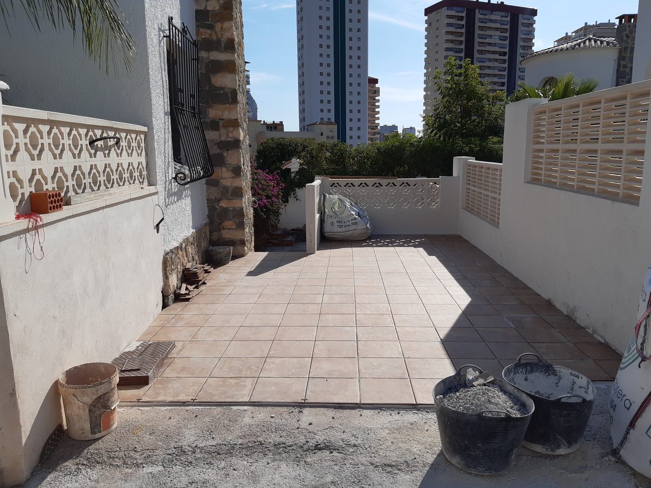 Sun terrace with sea views